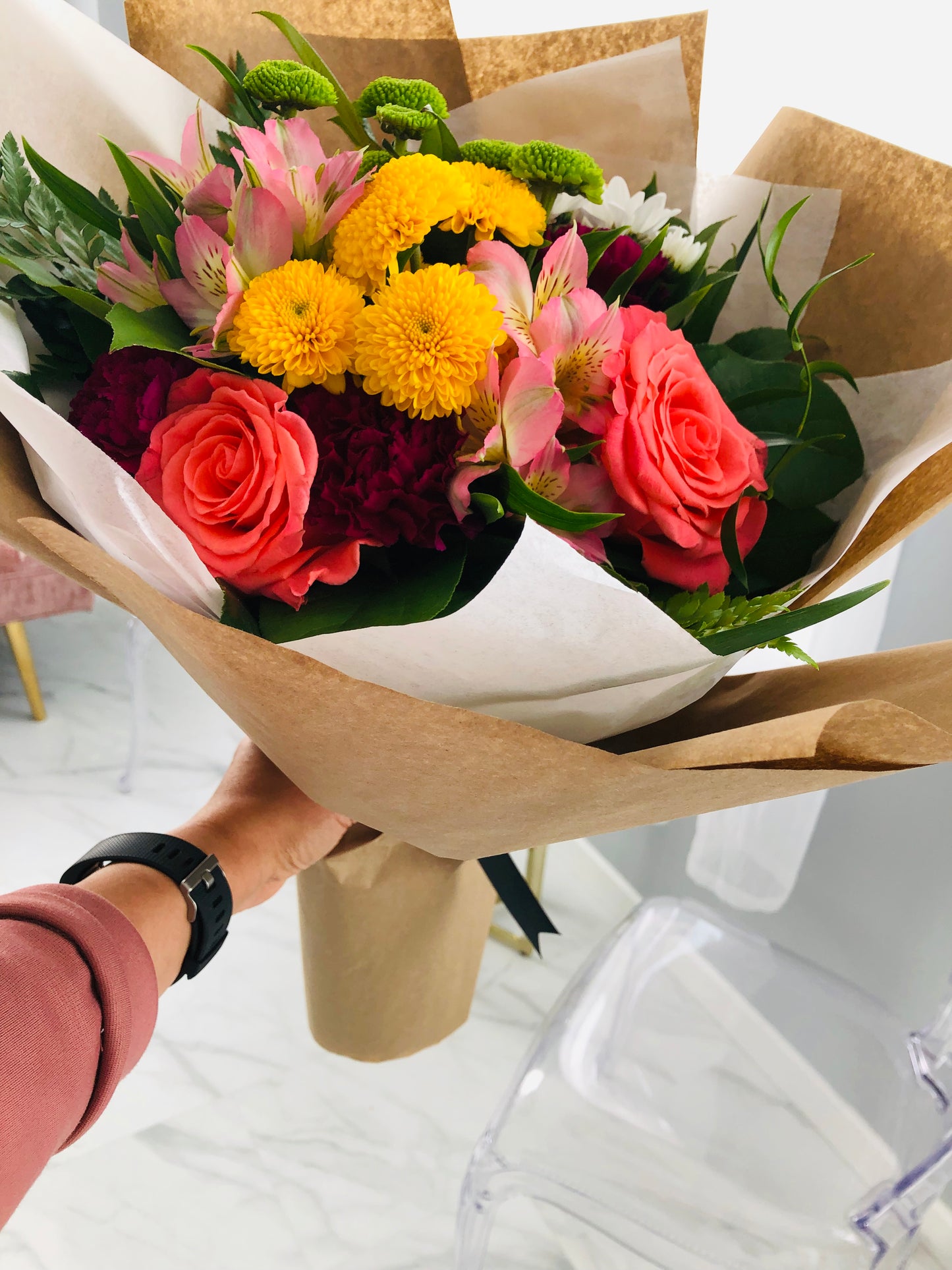 Hand Tied Bouquet Regular Wrap